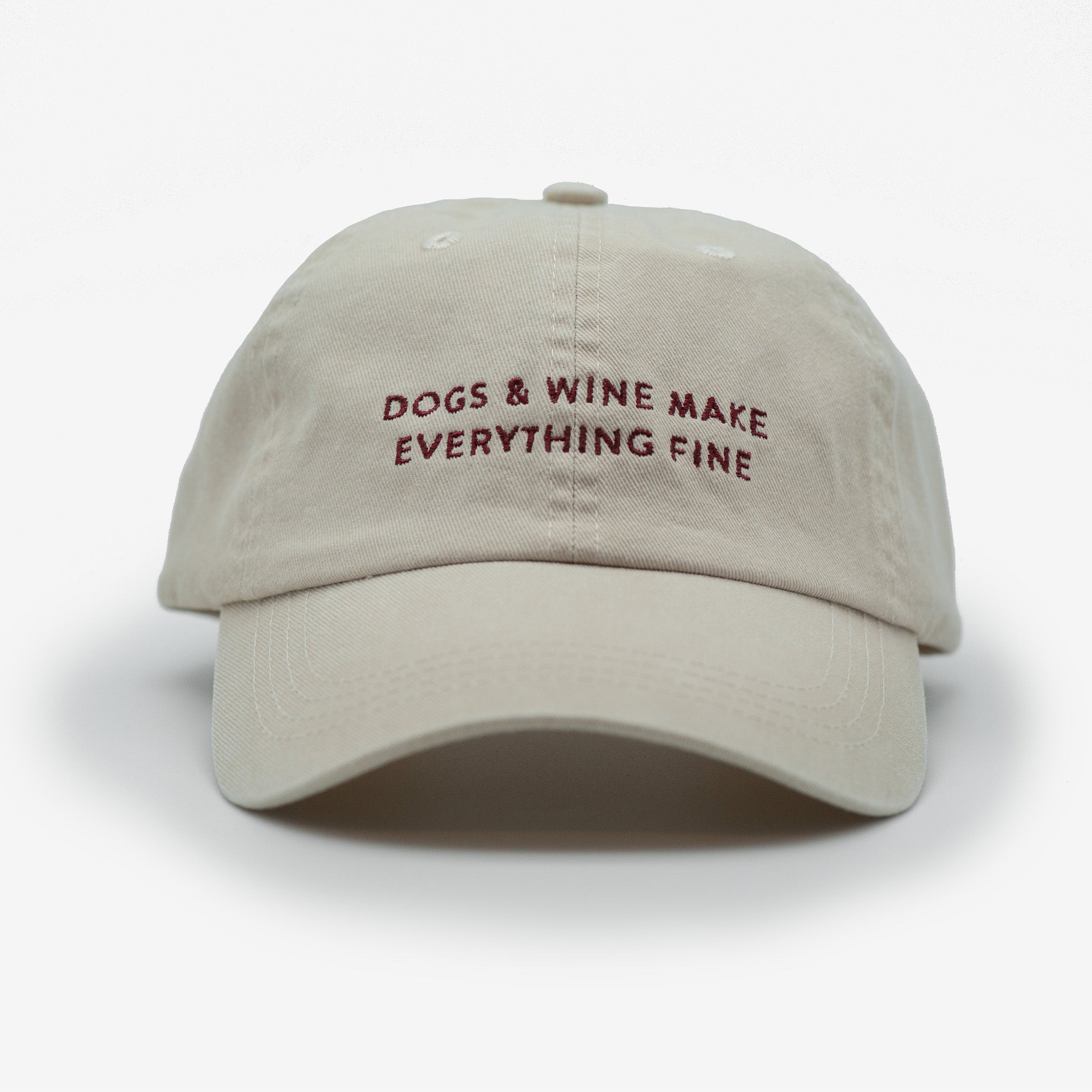beige-denim-cap-dogs-and-wine-make-everything-fine-front.jpg