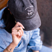 Čierny denim šiltovka - Logo "Anti-Social Cat Owner" 