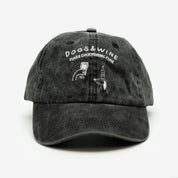 Black Denim Cap - Logo "Dogs & Wine Make Everything Fine"