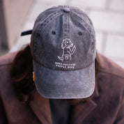 Čierny denim šiltovka – logo "Dogs. Because People Suck" 