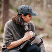 Black Denim Cap - Greyhound