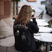 Black Long Sleeve - Cats & Wine Make Everything Fine