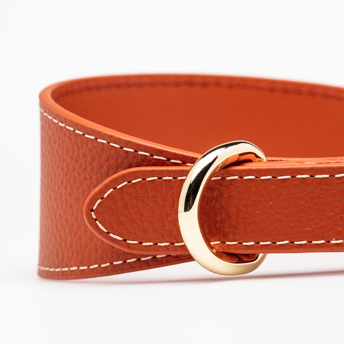 Cognac Dog Collar Wide