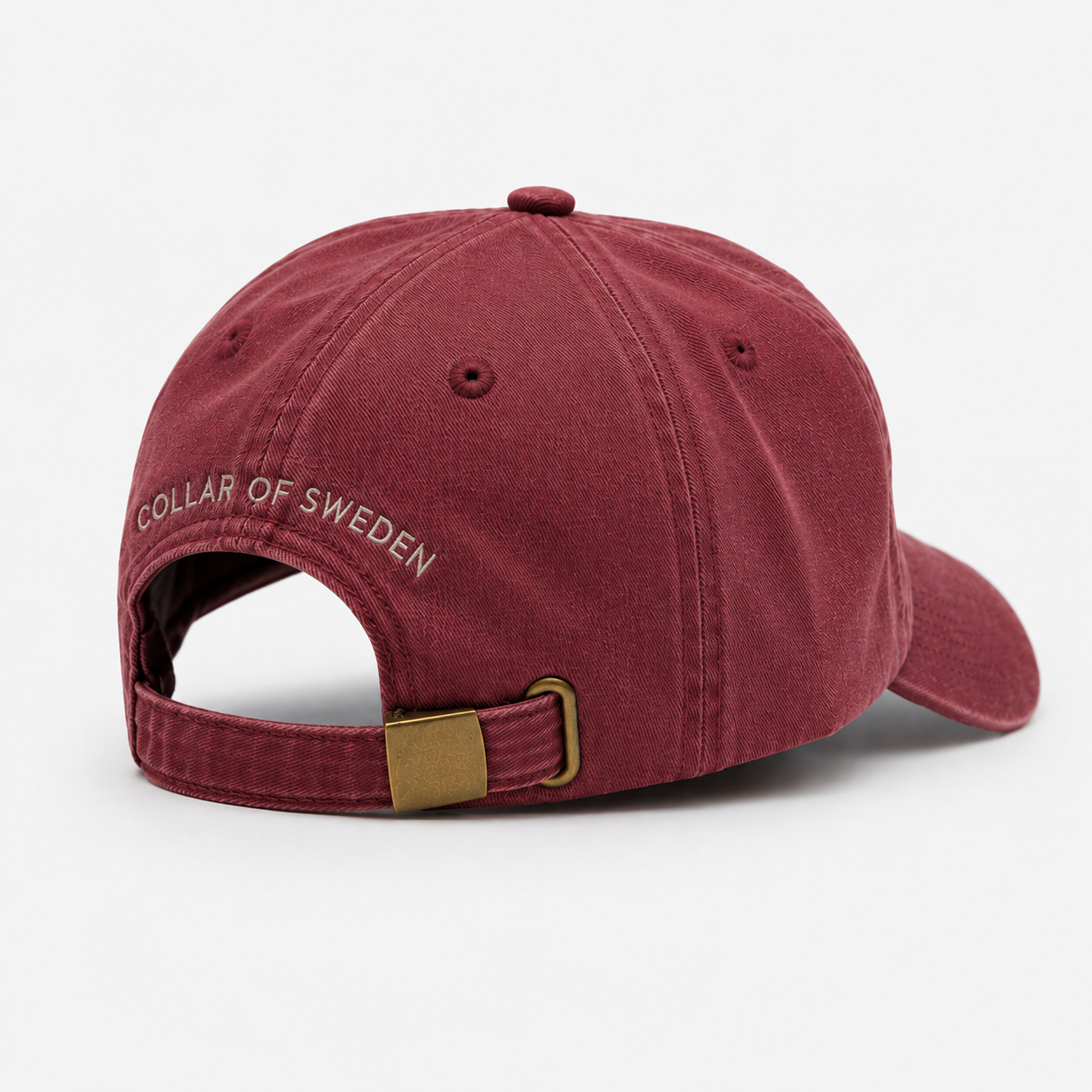 Dark Red Denim Cap - Dogs & Wine Make Everything Fine