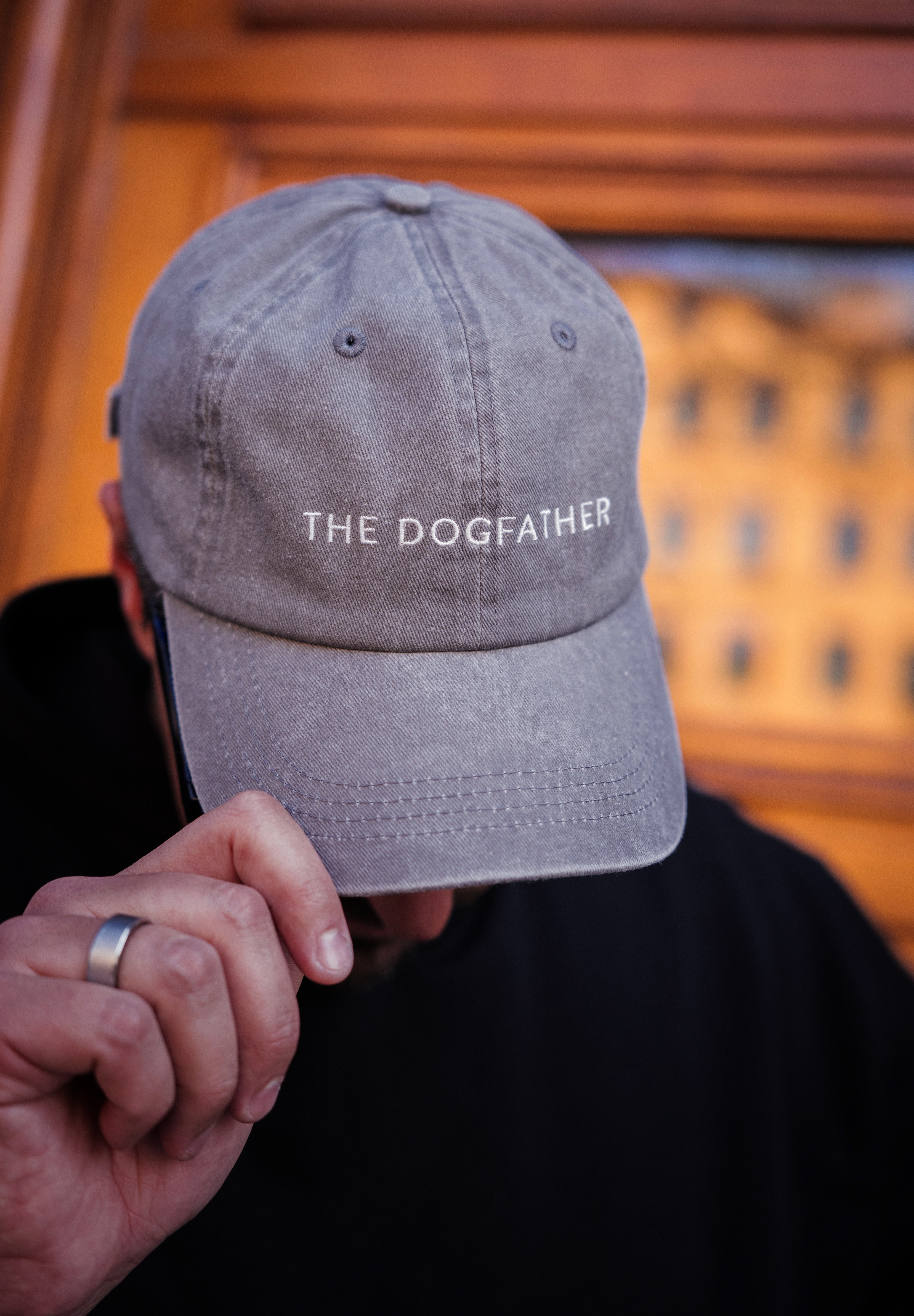 Sivý denim šiltovka - The Dogfather 