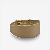 Reflective Bronze Dog Collar Wide