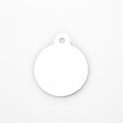Engraved Dog Tag - Silver Circle