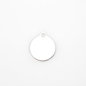 Engraved Dog Tag - Silver Circle
