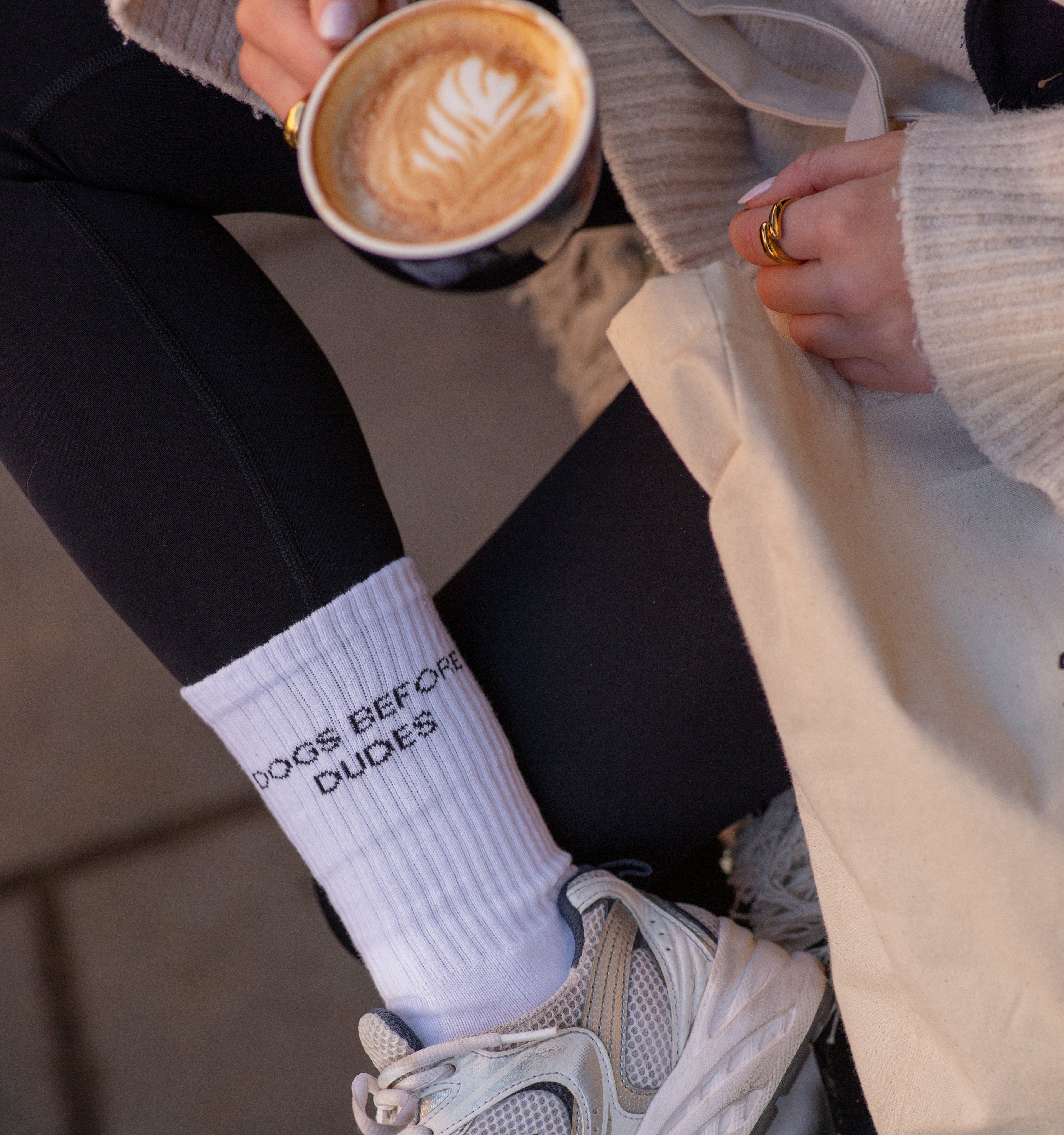 White Tube Socks - Dogs Before Dudes