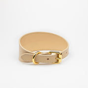 image - Beige Leather Collar XL Wide